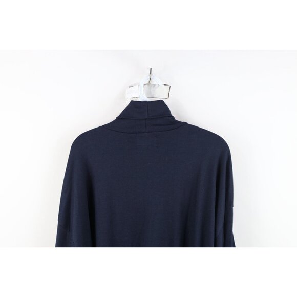Deadstock Vtg 90s Streetwear Mens L Blank Knit Long Sleeve Turtleneck T-Shirt - Picture 10 of 11